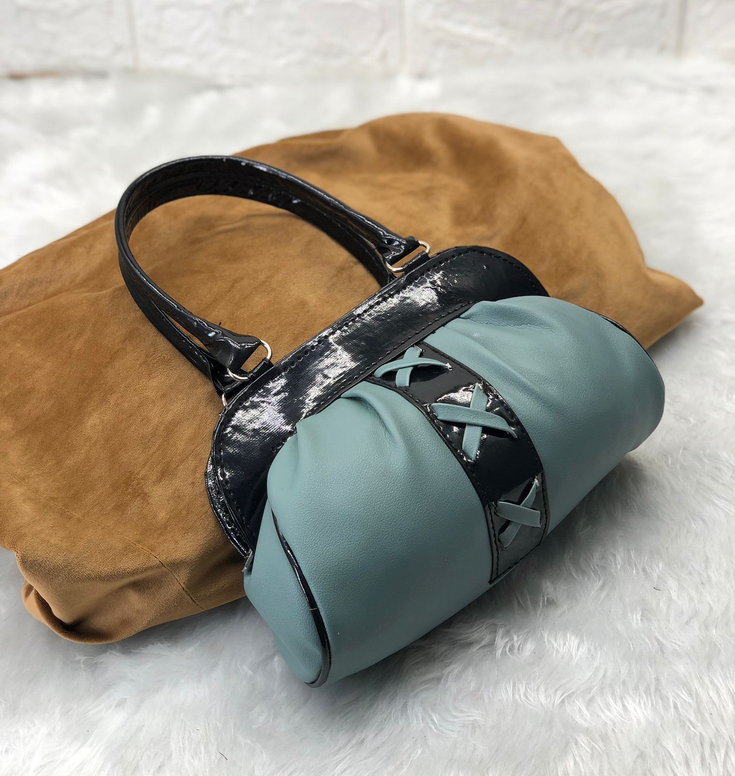 Minimal Chic: Small Sling Bag with Cross Mark Center